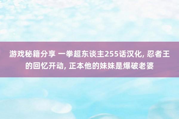 游戏秘籍分享 一拳超东谈主255话汉化, 忍者王的回忆开动, 正本他的妹妹是爆破老婆