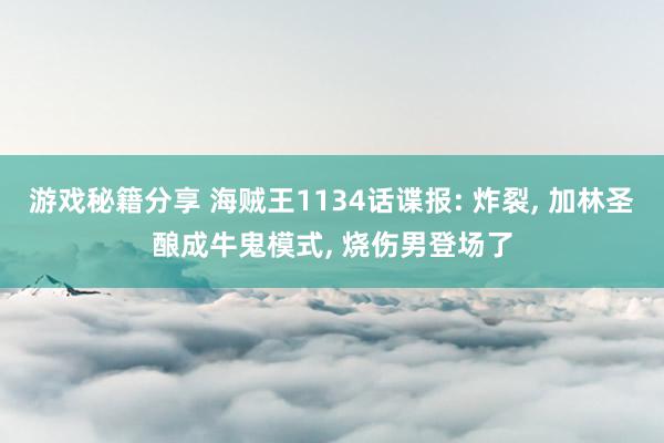 游戏秘籍分享 海贼王1134话谍报: 炸裂, 加林圣酿成牛鬼模式, 烧伤男登场了