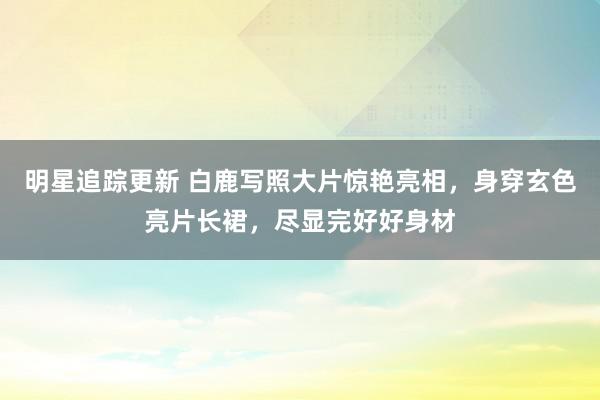 明星追踪更新 白鹿写照大片惊艳亮相，身穿玄色亮片长裙，尽显完好好身材